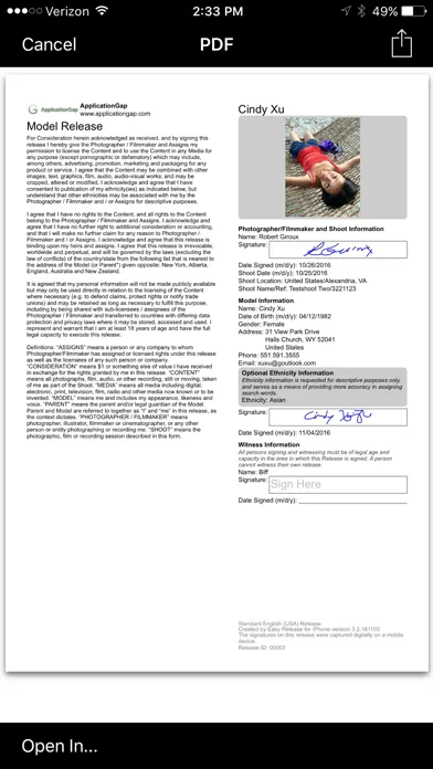Easy Release - Model Releases Ekran Görüntüleri