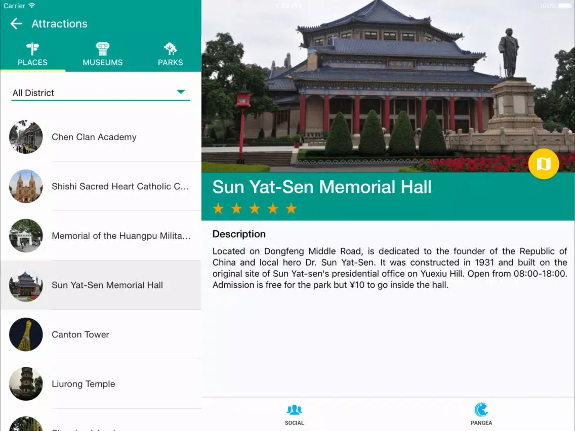 Captures d'écran de Guangzhou Travel Pangea Guides iPad 