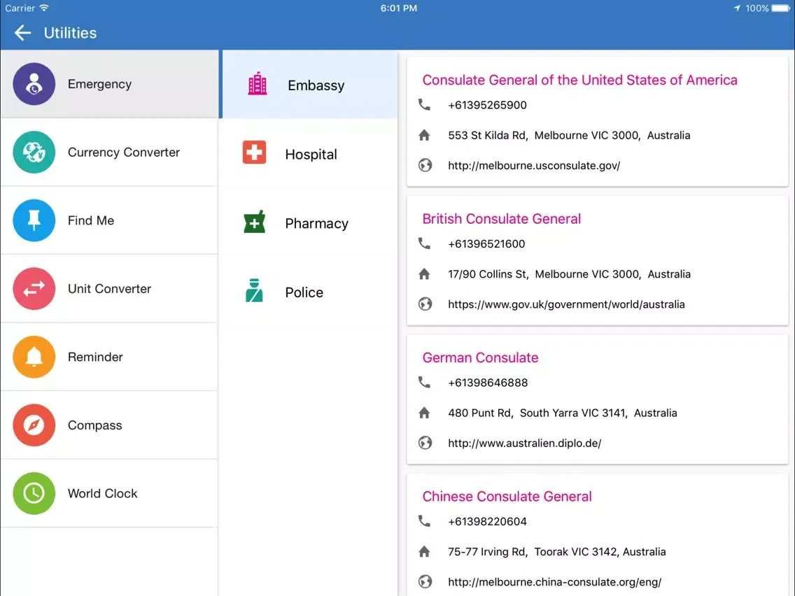 ภาพหน้าจอของ Melbourne Travel Pangea Guides iPad 