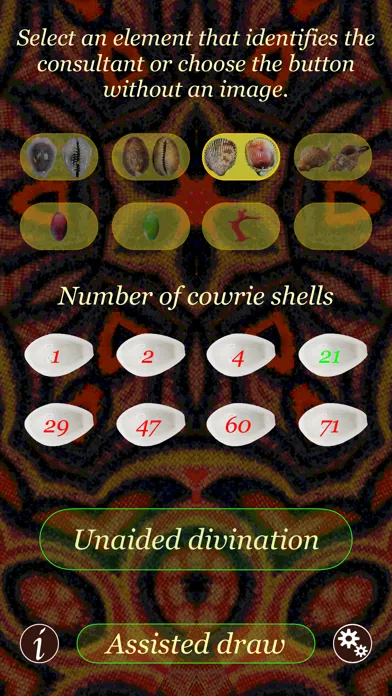 Captures d'écran de My divination cowrie shells
