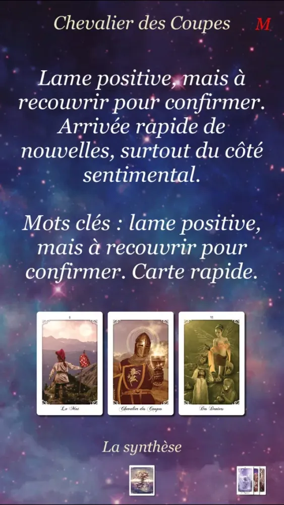 Zrzuty ekranu Tarot Le messager de l’âme