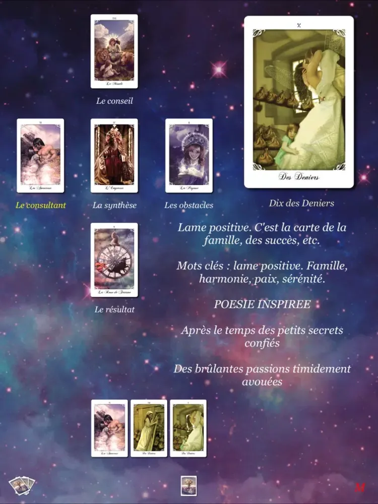 Tarot Le messager de l'âme iPad 应用截图