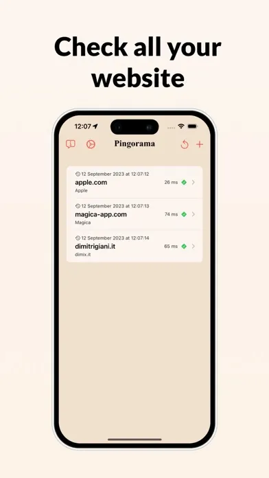 Pingorama: Ping website应用截图