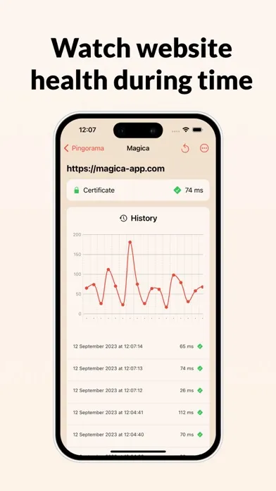 Pingorama: Ping website应用截图