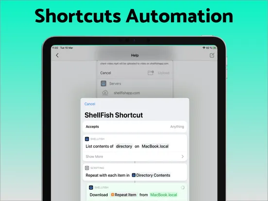 SSH Files – Secure ShellFish iPad  Screenshots