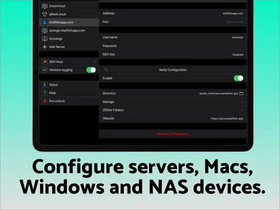 SSH Files – Secure ShellFish iPad  Screenshots