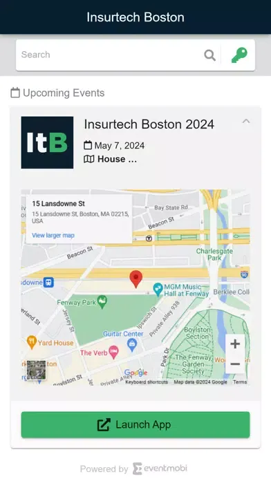 Capturas de tela do Insurtech Boston