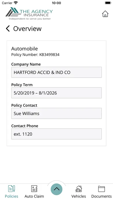 Captures d'écran de The Agency Insurance