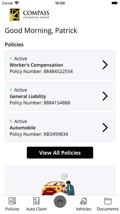 Скриншоты Compass Insurance Group Online