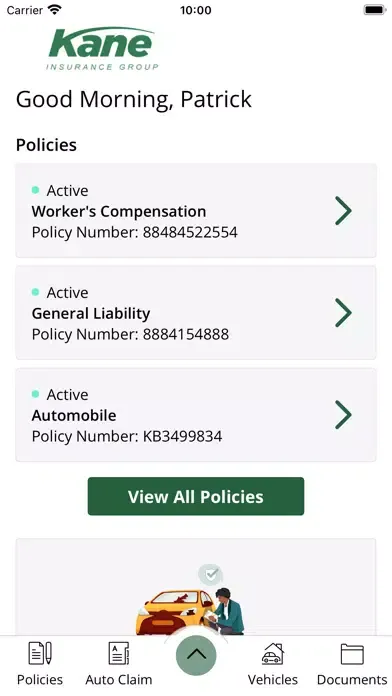 Kane Insurance Group Online Ekran Görüntüleri