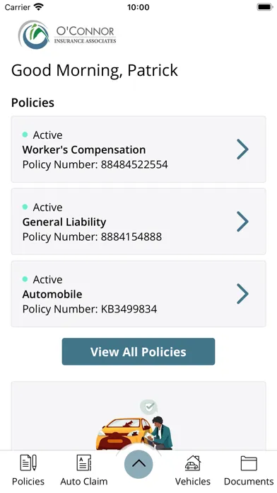 Zrzuty ekranu O'Connor Insurance Online