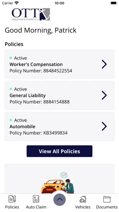Capturas de tela do Ott Insurance Agency