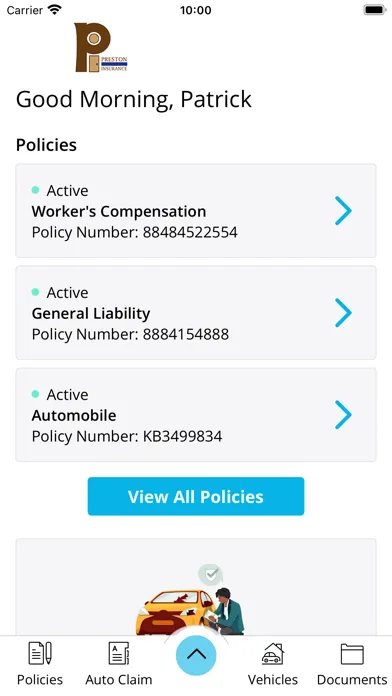 Ảnh chụp màn hình của Preston Insurance Svcs Online