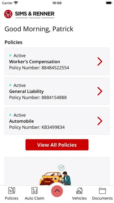Sims Insurance Inc. Online Screenshots