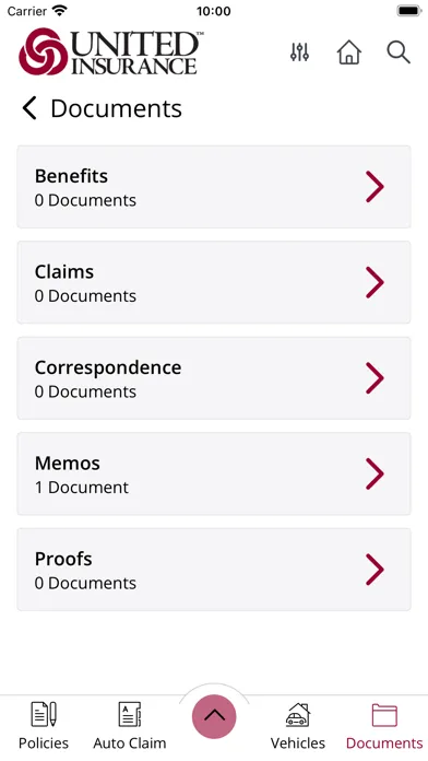 Captures d'écran de United Insurance