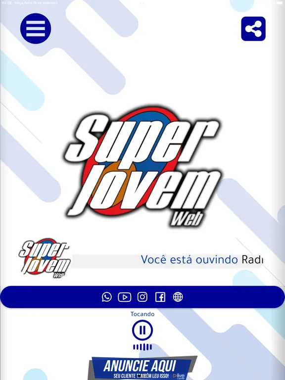 Zrzuty ekranu Radio Super Jovem Web iPad 