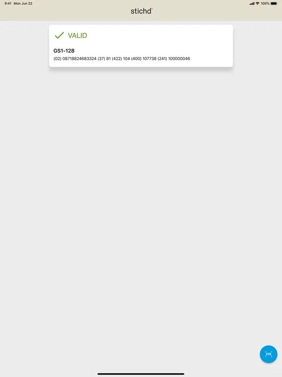 stichd® barcode validator iPad  Screenshots