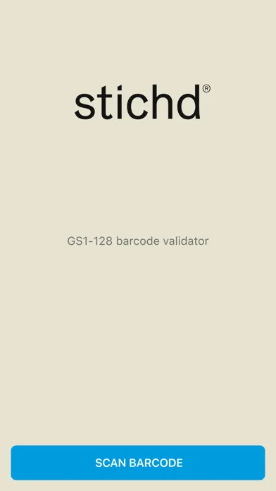 stichd® barcode validator Screenshots