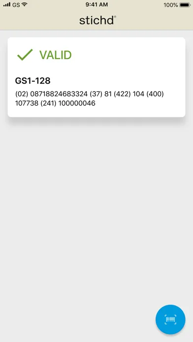 stichd® barcode validator Screenshots