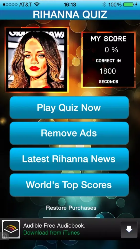Captures d'écran de Celebrity Fan Quiz - Rihanna edition