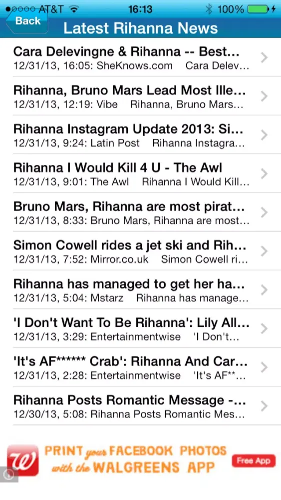 Captures d'écran de Celebrity Fan Quiz - Rihanna edition