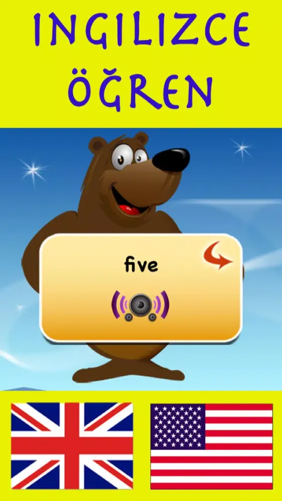 Ảnh chụp màn hình của Ingilizce öğren - Learn English & American Vocabulary from Turkish Words