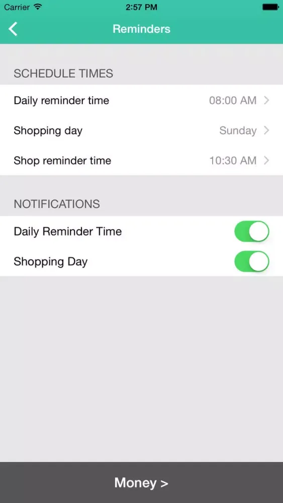 Zrzuty ekranu Lunch Saver - Savings Goals