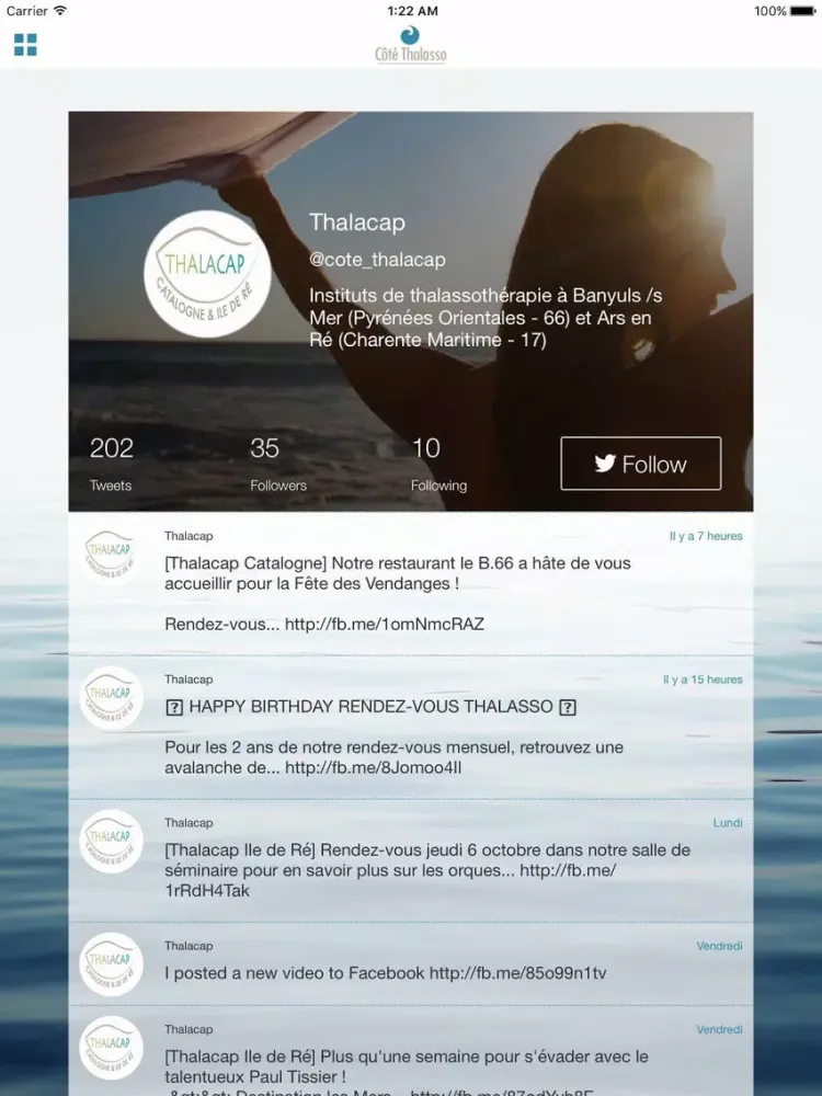 Côté Thalasso iPad 应用截图