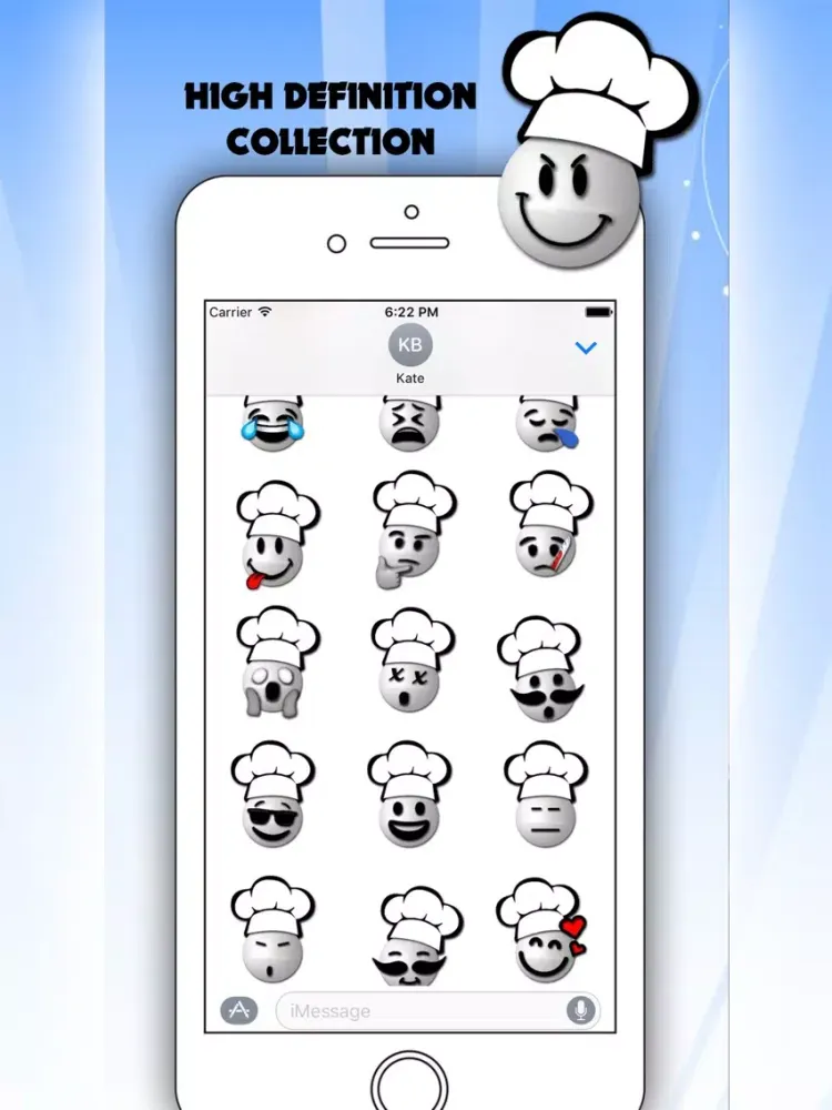 Ảnh chụp màn hình của Chef Emoticons iPad 
