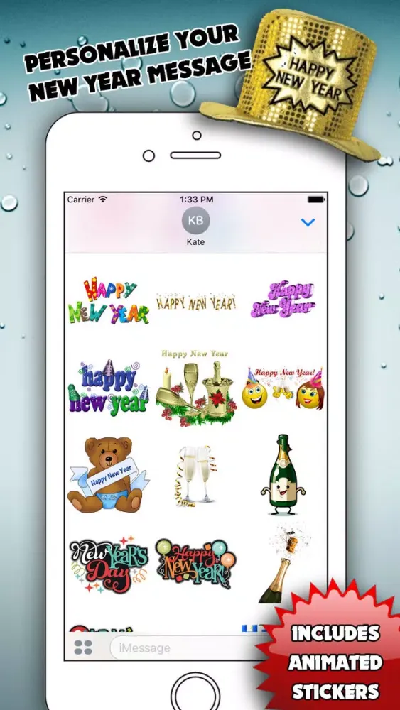 Capturas de pantalla de Happy New Year for iMessage