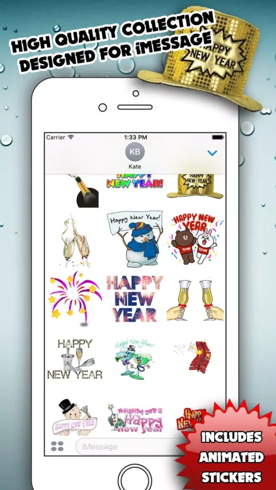 Capturas de pantalla de Happy New Year for iMessage