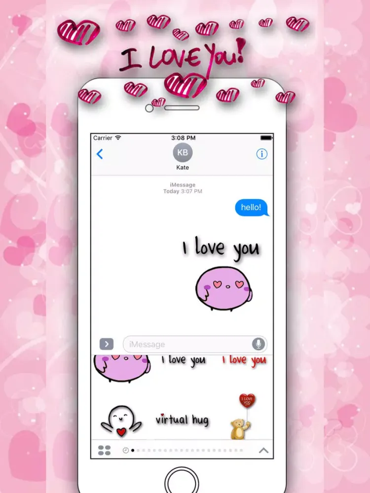 Ảnh chụp màn hình của Love Best Stickers iPad 