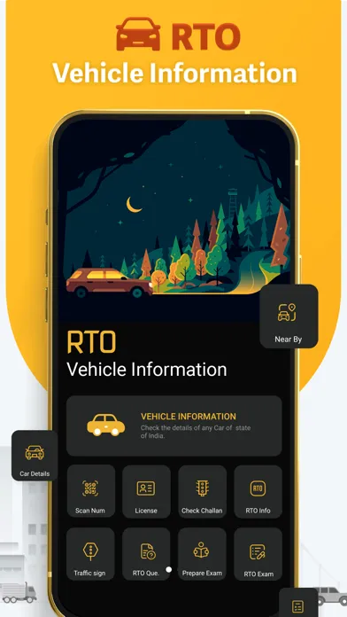 Capturas de tela do RTO vehicle detail