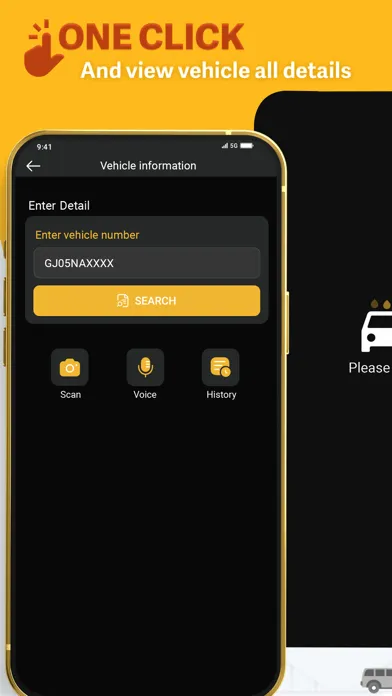 Capturas de tela do RTO vehicle detail