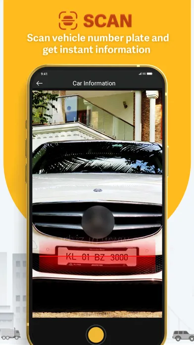 Capturas de tela do RTO vehicle detail