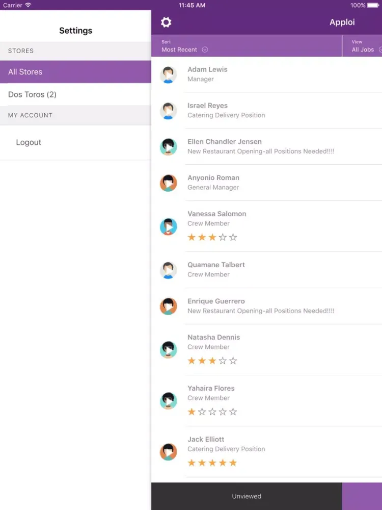 Apploi for Hiring Managers iPad 應用截圖