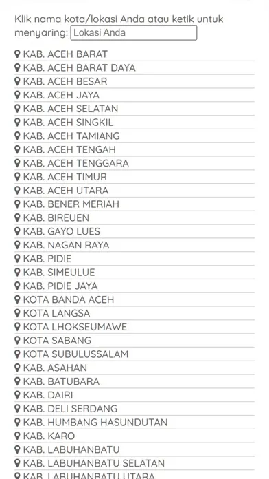 Zrzuty ekranu Jadwal Sholat Ahlul Bait