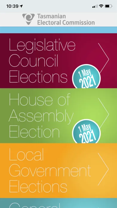 ภาพหน้าจอของ ElectionsTas