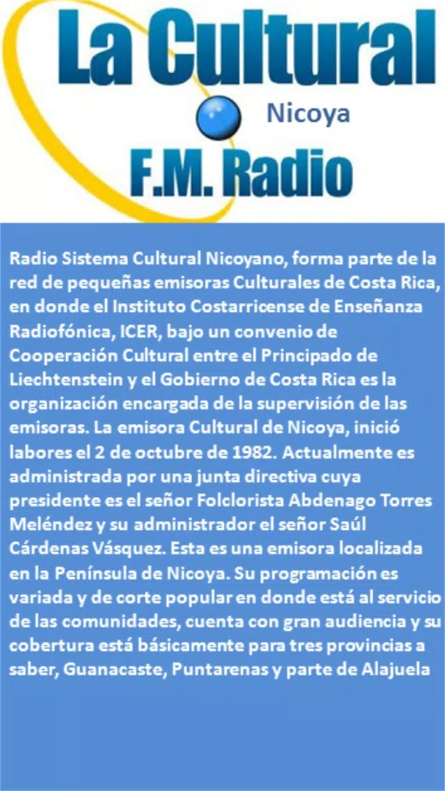 La Cultural Nicoya FM Radio 스크린샷