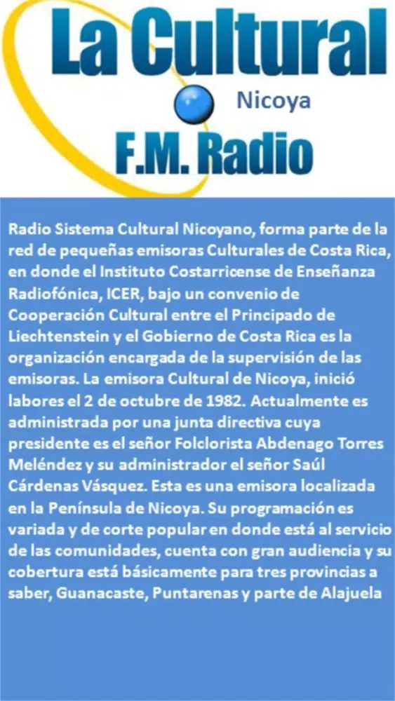 La Cultural Nicoya FM Radio 스크린샷