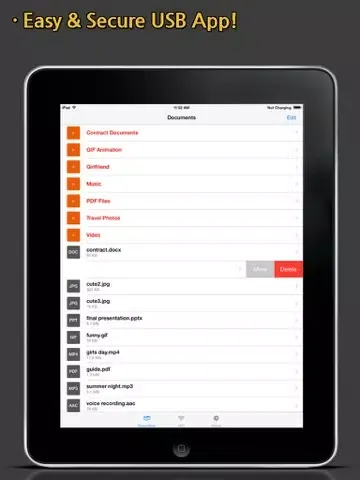 AirUSB (Wireless Flash Drive) iPad  Screenshots