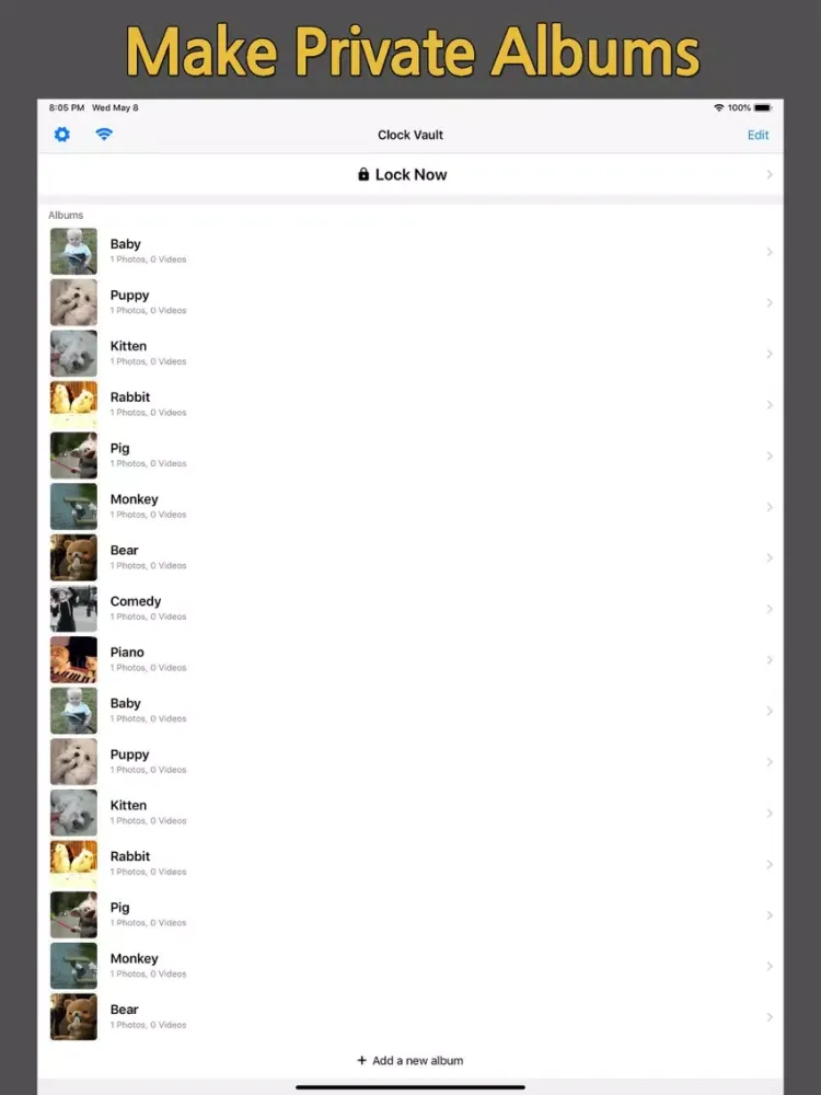 Clock Vault iPad 应用截图