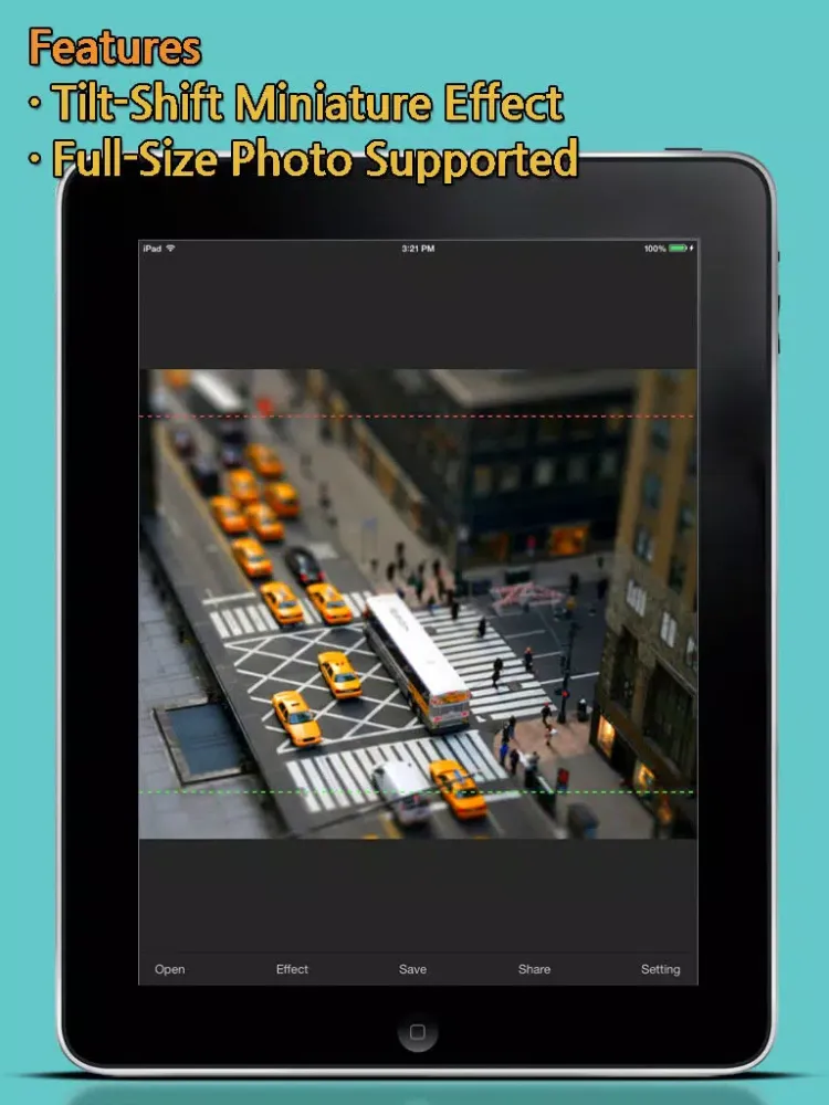 Miniatures HD (Tilt-Shift and High-Quality) iPad  स्क्रीनशॉट