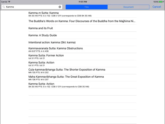 Capturas de tela do Access to Insight iPad 