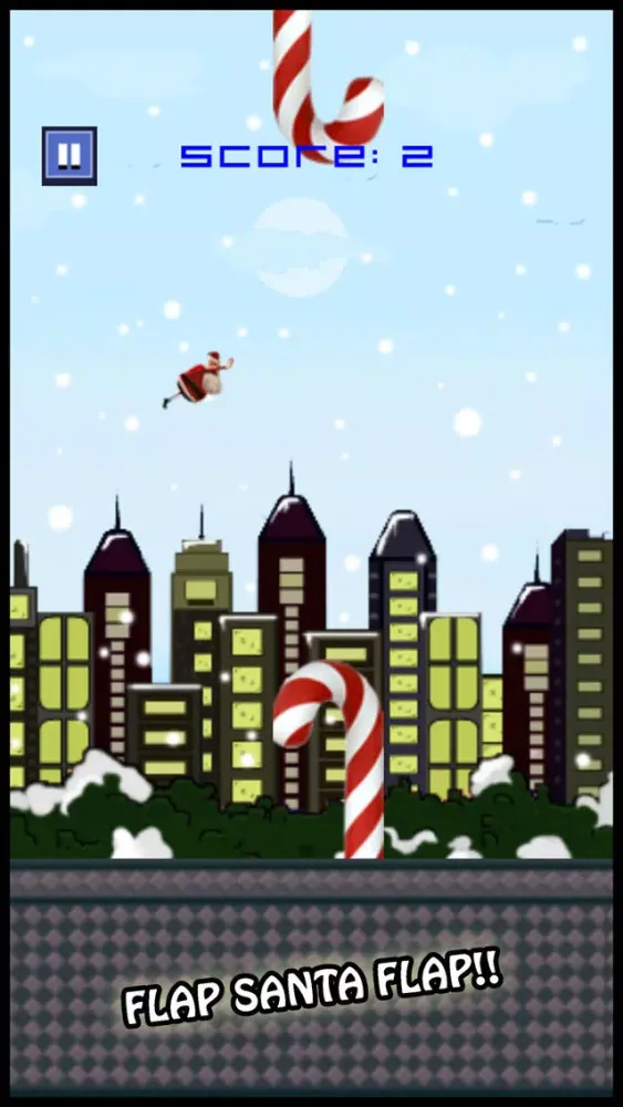 ภาพหน้าจอของ Flappy Santa Christmas Bird Flyer