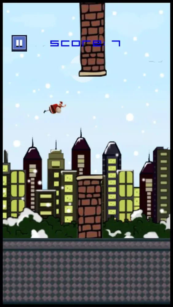 ภาพหน้าจอของ Flappy Santa Christmas Bird Flyer