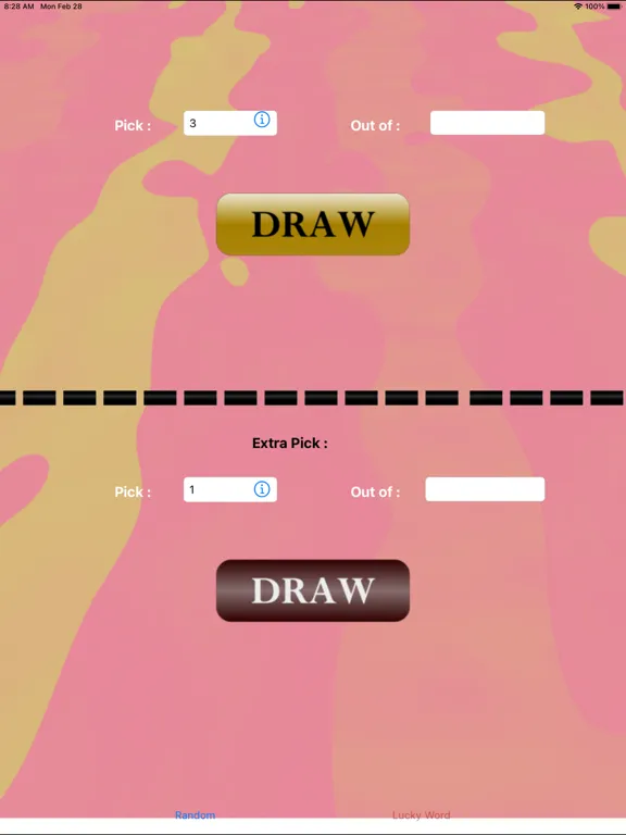 Tangkapan skrin Lucky Lottery Numbers iPad 
