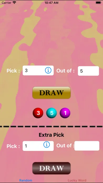 Tangkapan skrin Lucky Lottery Numbers