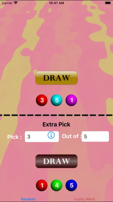 Tangkapan skrin Lucky Lottery Numbers