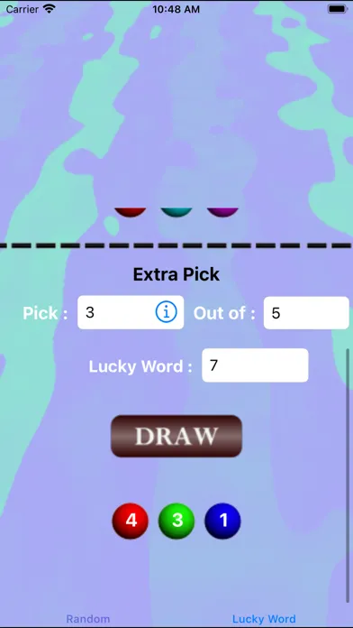 Tangkapan skrin Lucky Lottery Numbers